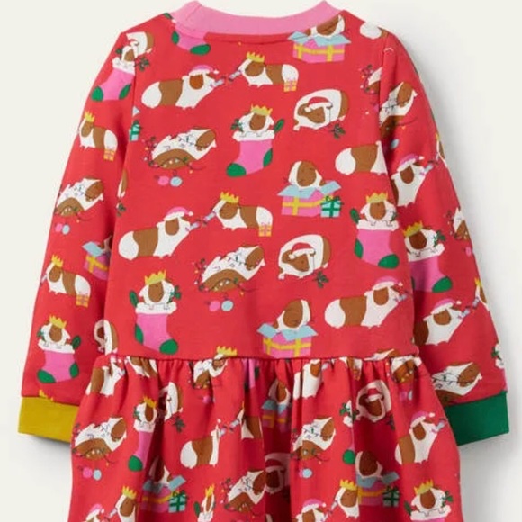 NWOT Mini Boden Cosy Festive Sweatshirt Dress - Picture 2 of 9